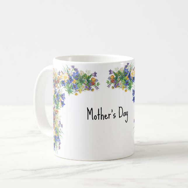 De Café Caneca floral (Frente Esquerda)