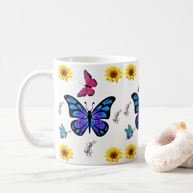 De Café Caneca Floral (Com Donut)