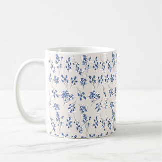 De Café Caneca floral azul