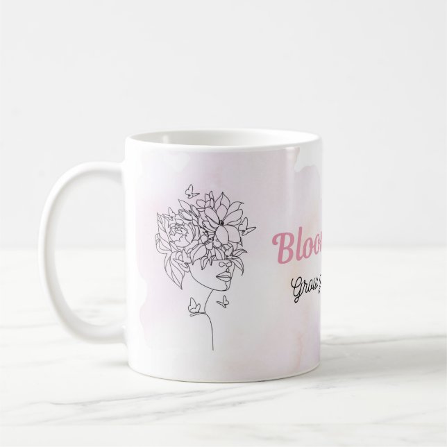 De Café Caneca Floral Bloom and Breathe (Esquerda)