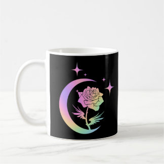 De Café Caneca Floral Celestial Rosa Lua Crescente Pastel