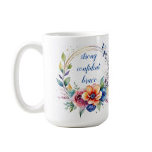 Caneca Floral Cerâmica Artística Inspiradora