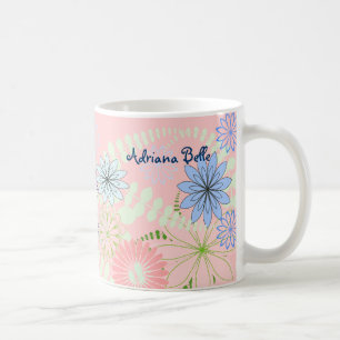 De Café Caneca floral cor-de-rosa do bebê