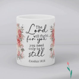 De Café Caneca Floral da Escritura Cristã