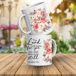 De Café Caneca Floral da Escritura Cristã