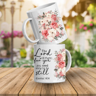 De Café Caneca Floral da Escritura Cristã