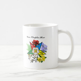 De Café Caneca floral da estrela oriental customizável