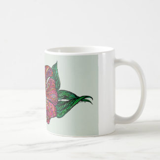 De Café Caneca floral da fantasia