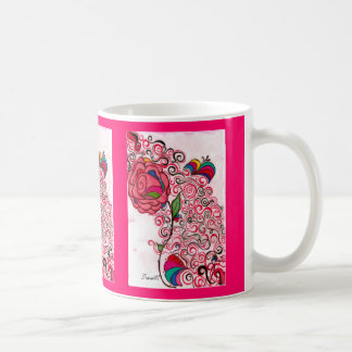 De Café Caneca floral da felicidade