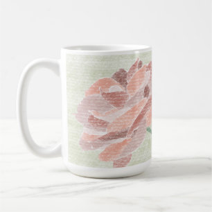 De Café Caneca Floral Desenhada À Mão