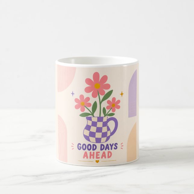 De Café Caneca Floral Dias Felizes à Frente (Centro)