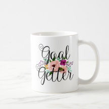 Caneca floral do getter do objetivo
