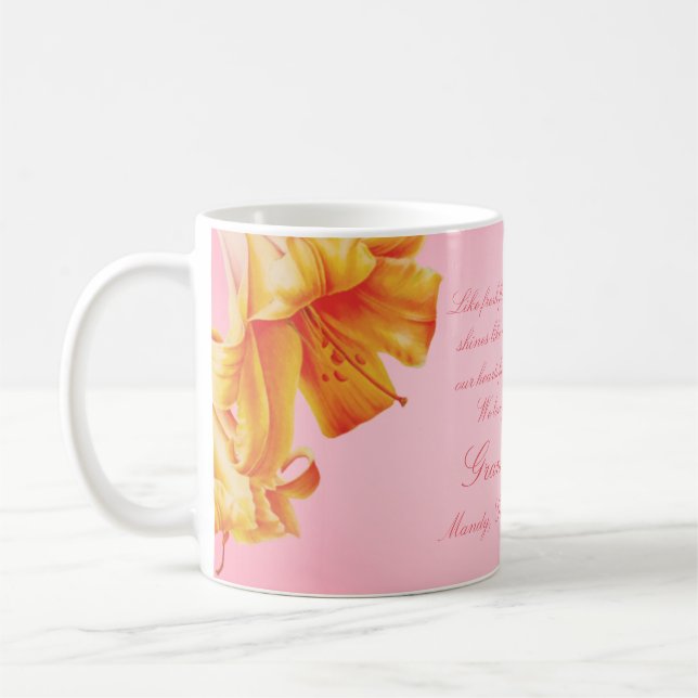 De Café Caneca floral do presente das belas artes dos (Esquerda)