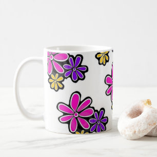De Café Caneca Floral Elefante Rosa