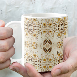 De Café Caneca Floral Estilo Fazenda
