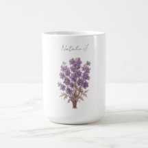 Caneca Floral, Larkspur Personalizada