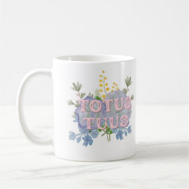 De Café Caneca Floral Mariana Católica Totus Tuus