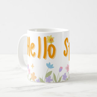 De Café Caneca Floral Olá Primavera