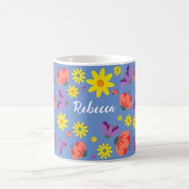 De Café Caneca Floral Personalizada (Centro)