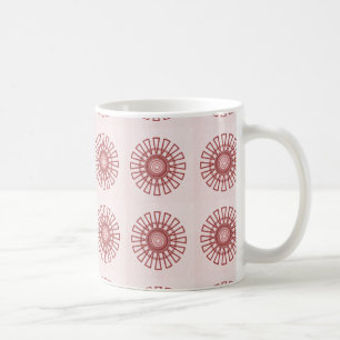 De Café Caneca floral retro, marrom