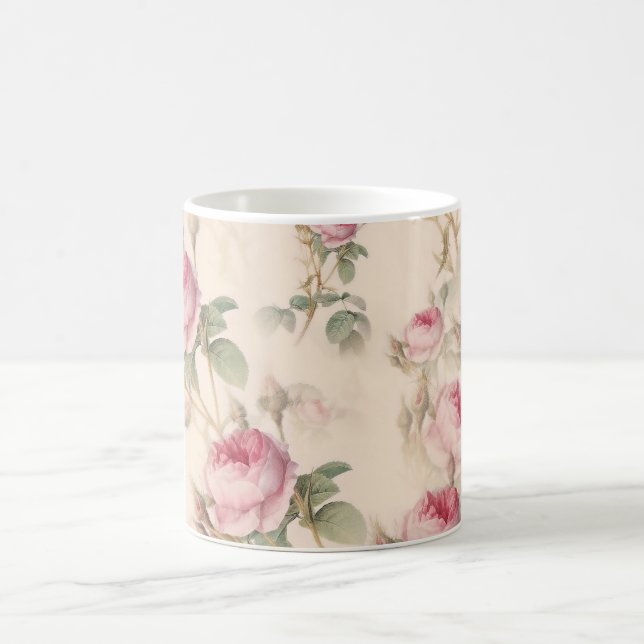 De Café Caneca floral rosa (Centro)