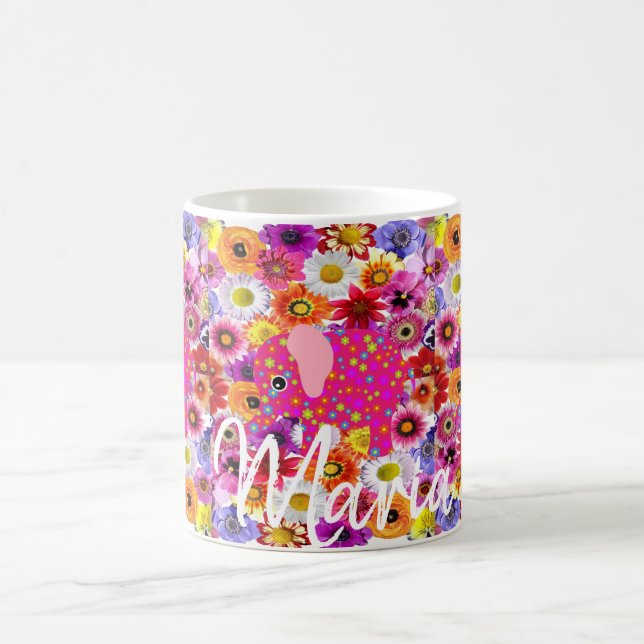 De Café Caneca Floral Rosa (Centro)