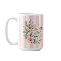 Caneca Floral Rosa Choque “Aproveite as Pequenas C