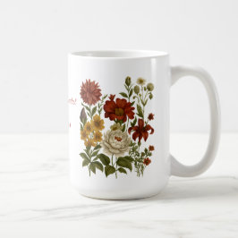 De Café Caneca Floral Vintage Personalizada, Presente com