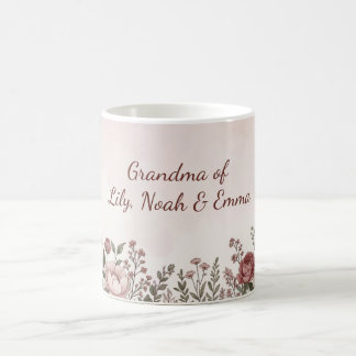 De Café Caneca Floral Vovó Personalizada Com Netos
