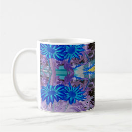 De Café Caneca flores azuis