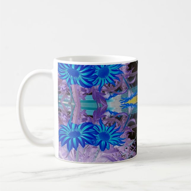 De Café Caneca flores azuis (Esquerda)