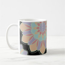 Caneca Flores Mandala Pastel