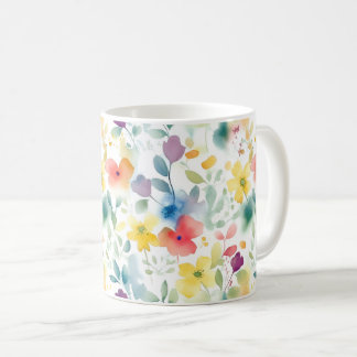 De Café Caneca Flores Primavera Watersolor