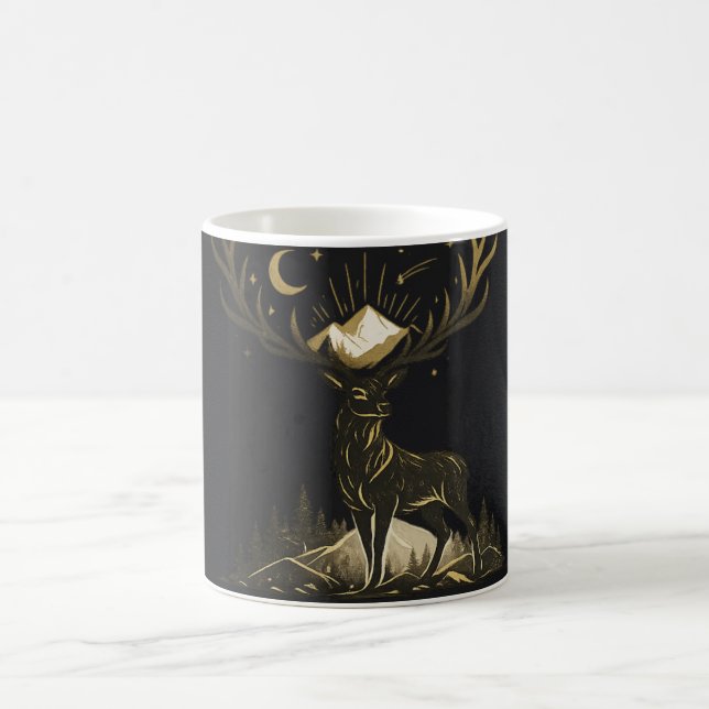 De Café Caneca Floresta Lua e Montanhas Cervo Dourado (Centro)