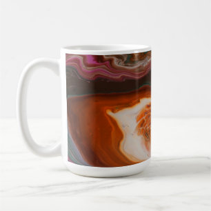 De Café Caneca Fluida Âmbar e Magenta Geodo