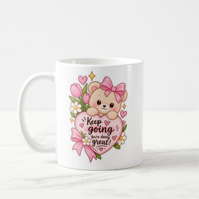 De Café Caneca Fofa com Pequena motivação  (Esquerda)