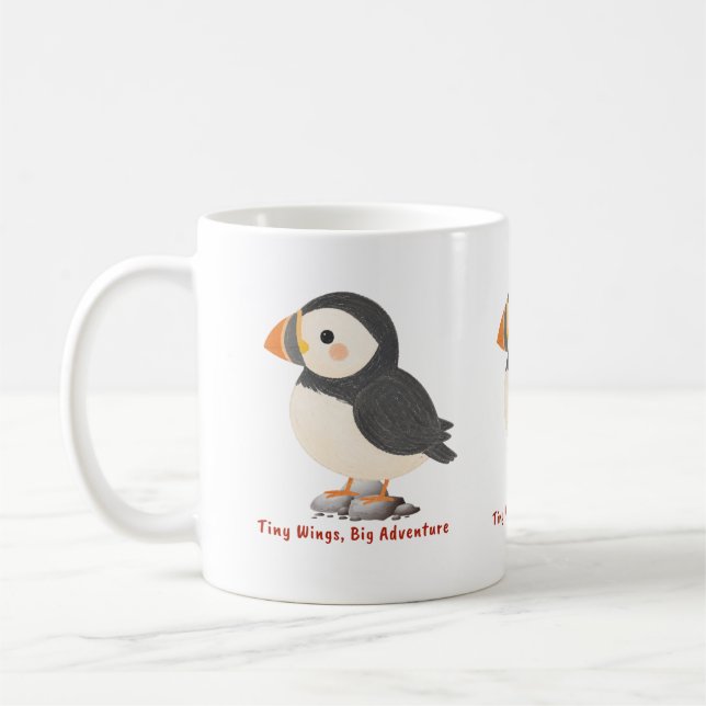 De Café Caneca Fofa do Papagaio-do-mar (Esquerda)