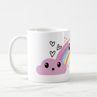 De Café Caneca Fofa “Sorriso Sob o Arco-íris”