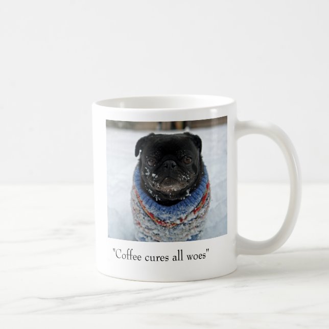 De Café Caneca fria do Pug (Direita)