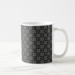 De Café Caneca Funky dos círculos, obscuridade - cinza