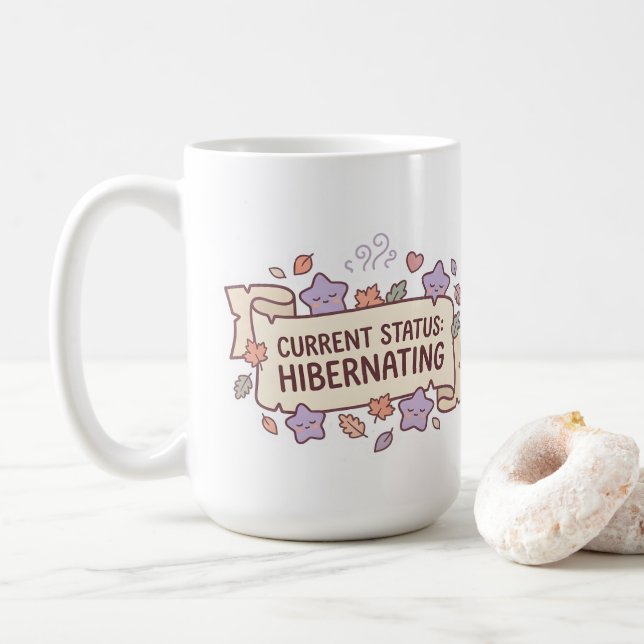De Café Caneca Gamer Aconchegante Hibernando (Com Donut)