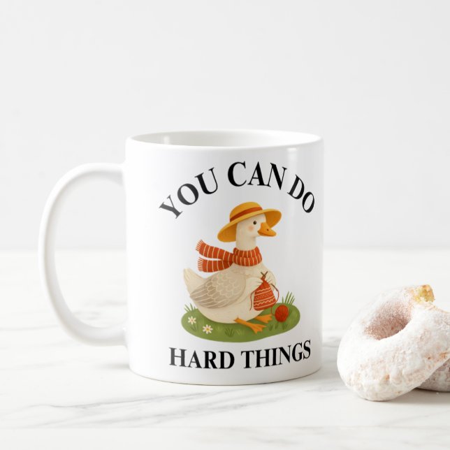 De Café Caneca Ganso Você Pode Fazer Coisas Difíceis Motiv (Com Donut)