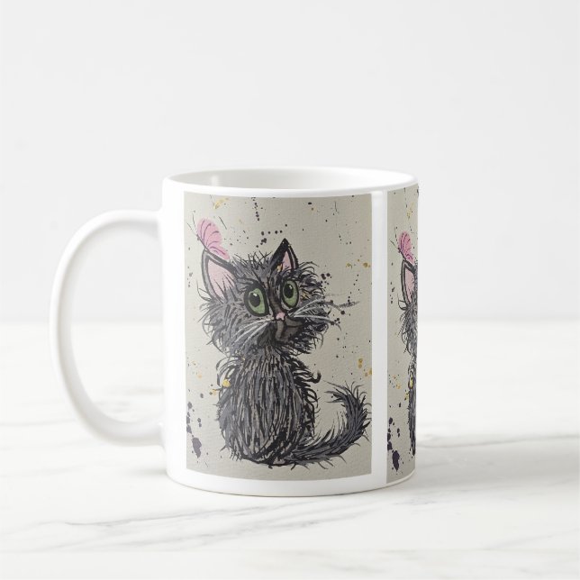 De Café Caneca Gato Assustador (Esquerda)