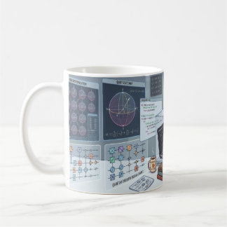 De Café Caneca Gato Fofo do Laboratório Quântico