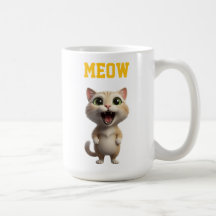 Caneca Gato Fofo Meow