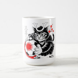 De Café Caneca Gato Samurai Feroz - Para Guerreiros do Fut