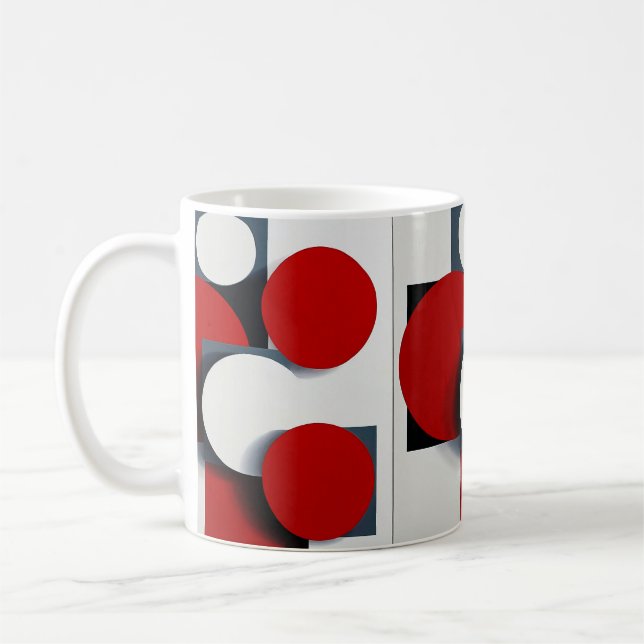 De Café 🔴 Caneca Geométrica Abstrata Matinal 🔴 (Esquerda)