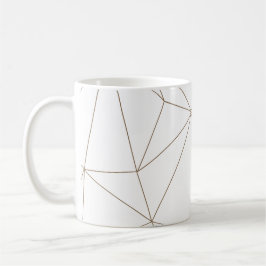 De Café Caneca Geométrica Dourada e Branca Mix & Match