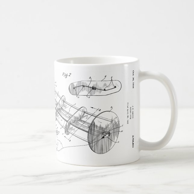 De Café Caneca giratória da patente do papagaio - (Direita)