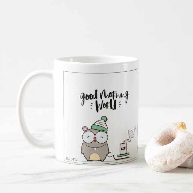 De Café Caneca Good Morning World - DKLFDK (Com Donut)